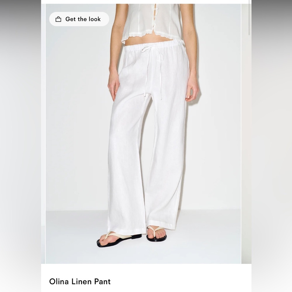 Reformation Linen Olina Pant - White